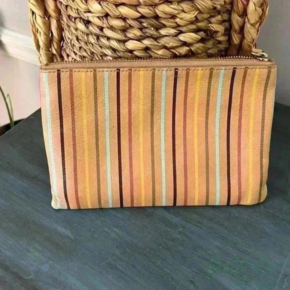 Madewell Clutch Bag/wallet stripped with card holders slots - Picture 1 of 5